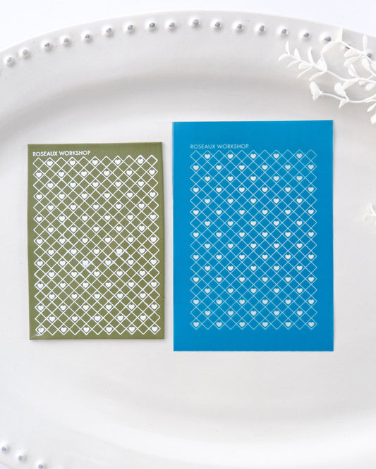 Heart Pattern Silk Screen Stencil for Polymer Clay Earring Making