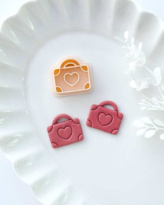 Heart Suitcase Valentine's Day Clay Cutters