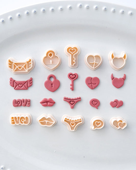Valentine's Day Polymer Clay Cutters Bundle