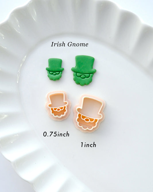 St Patricks Day Gnome Polymer Clay Cutters