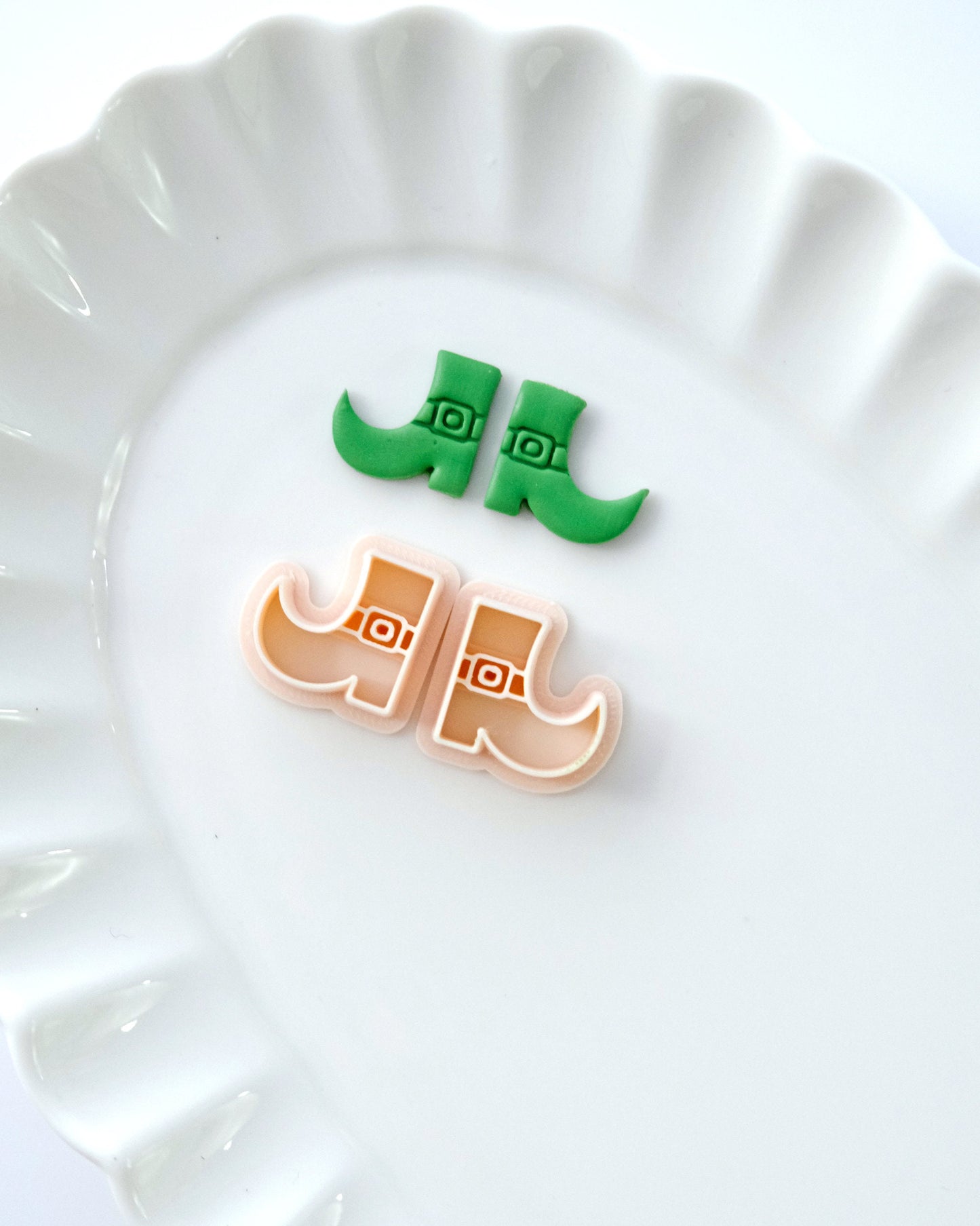 St Patricks Day Leprechaun Boots Polymer Clay Cutters