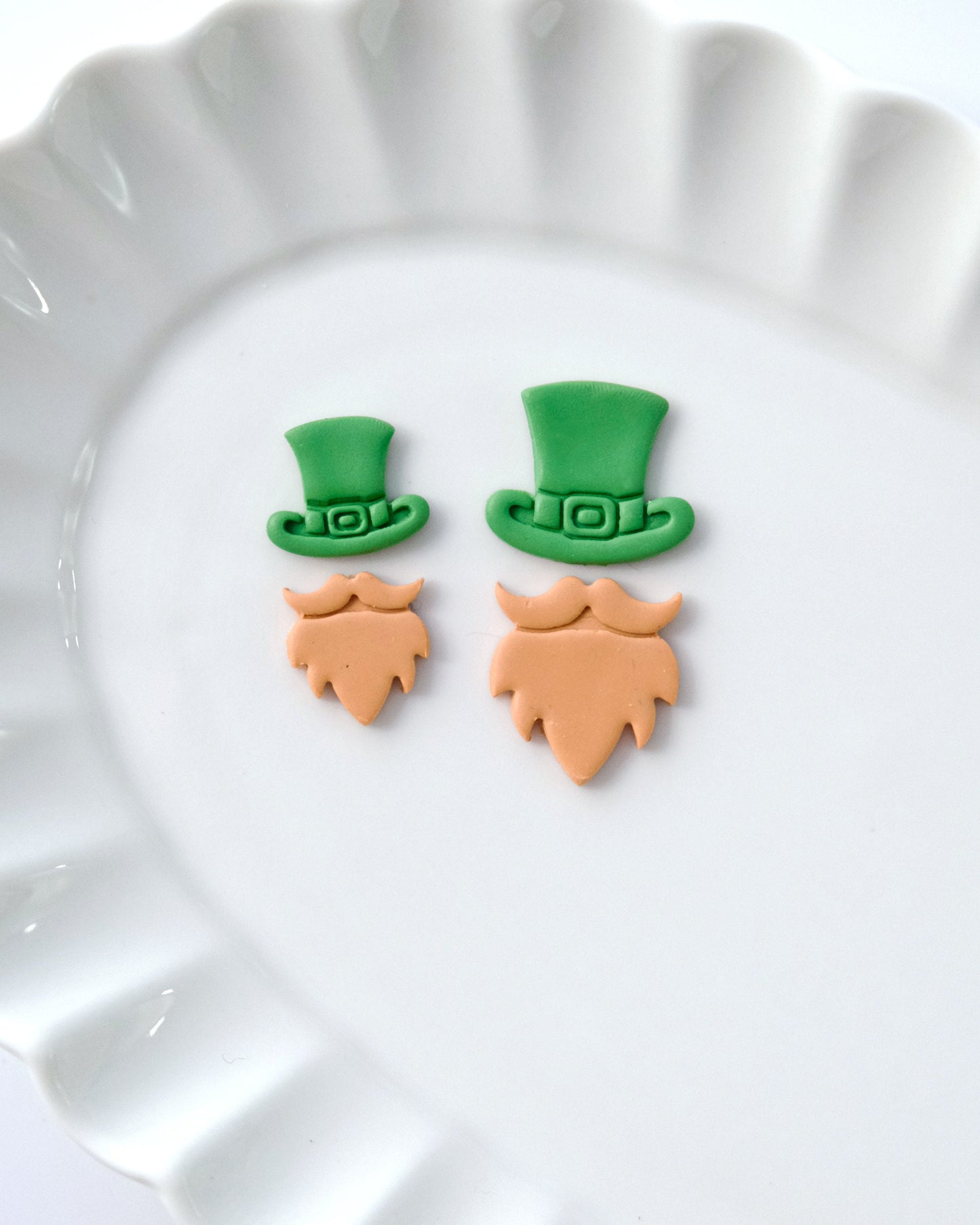 St Patricks Day Hat and Beard Polymer Clay Cutters