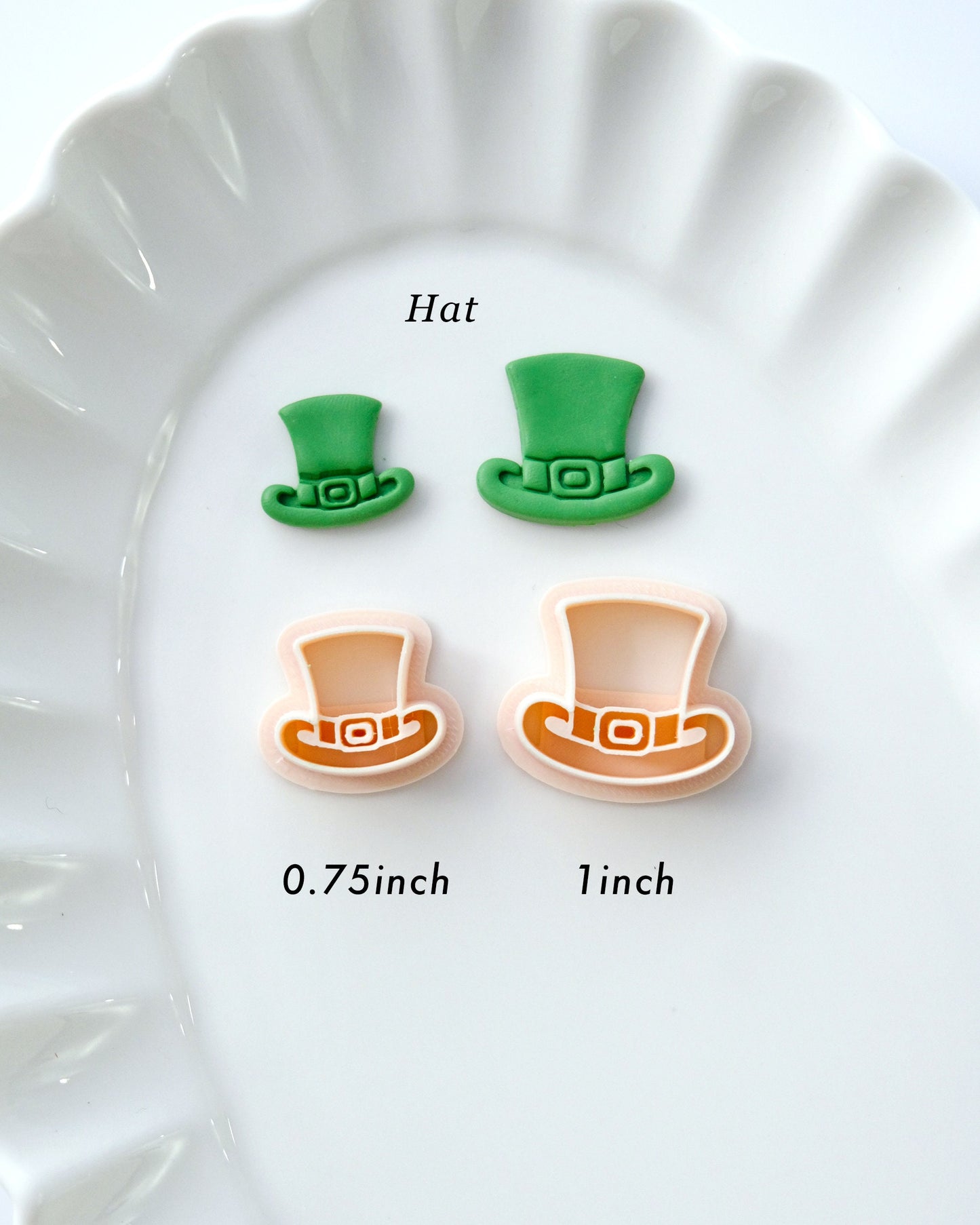 St Patricks Day Hat and Beard Polymer Clay Cutters