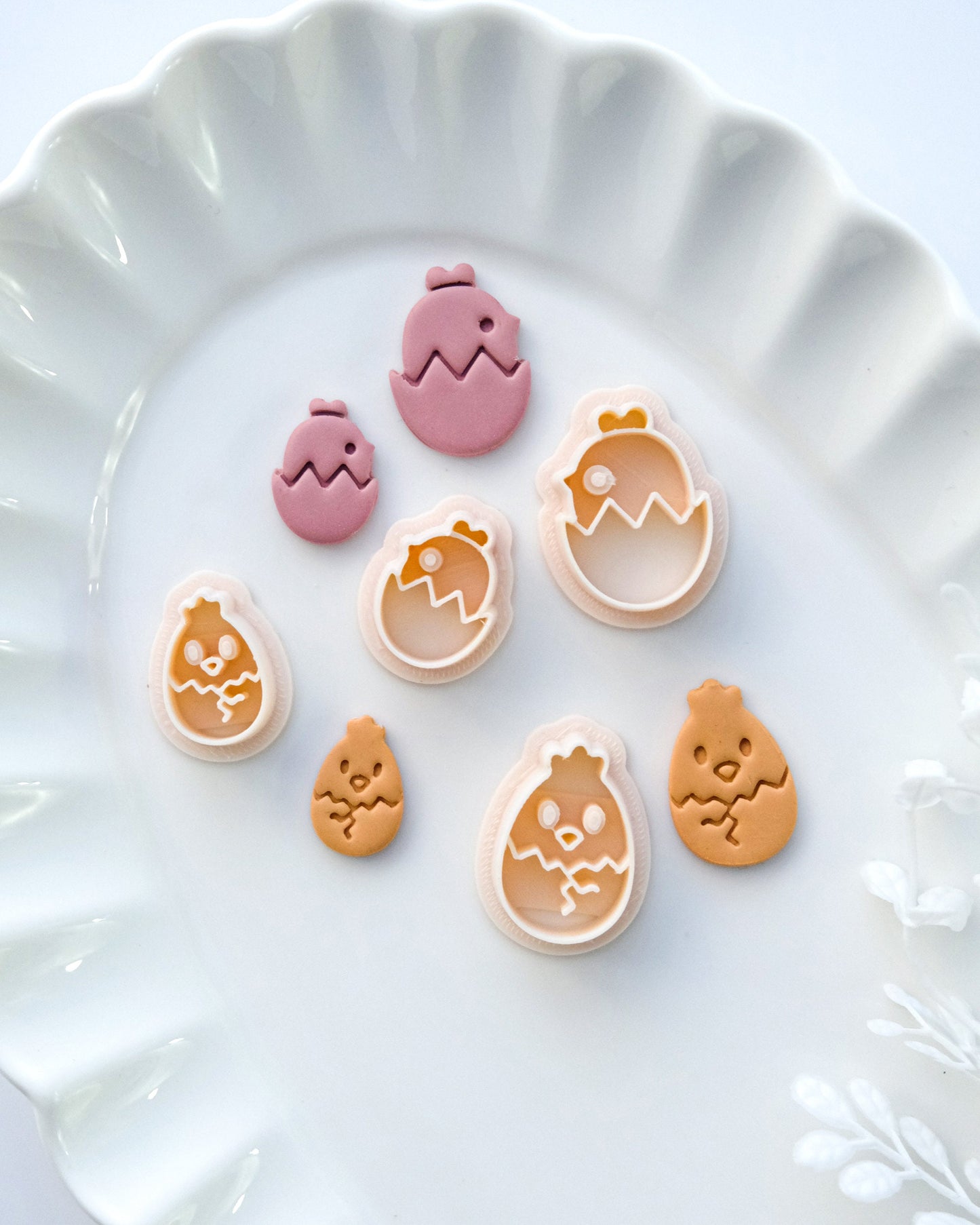 Easter Eggs and Chicken Clay Earring Cutters