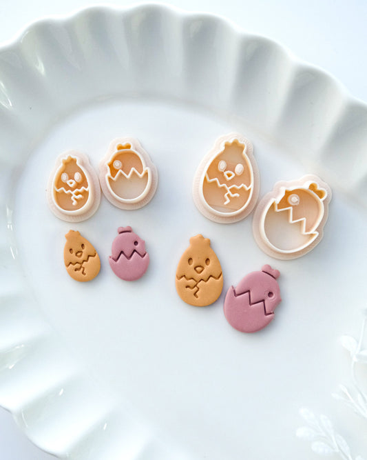 Easter Eggs and Chicken Clay Earring Cutters