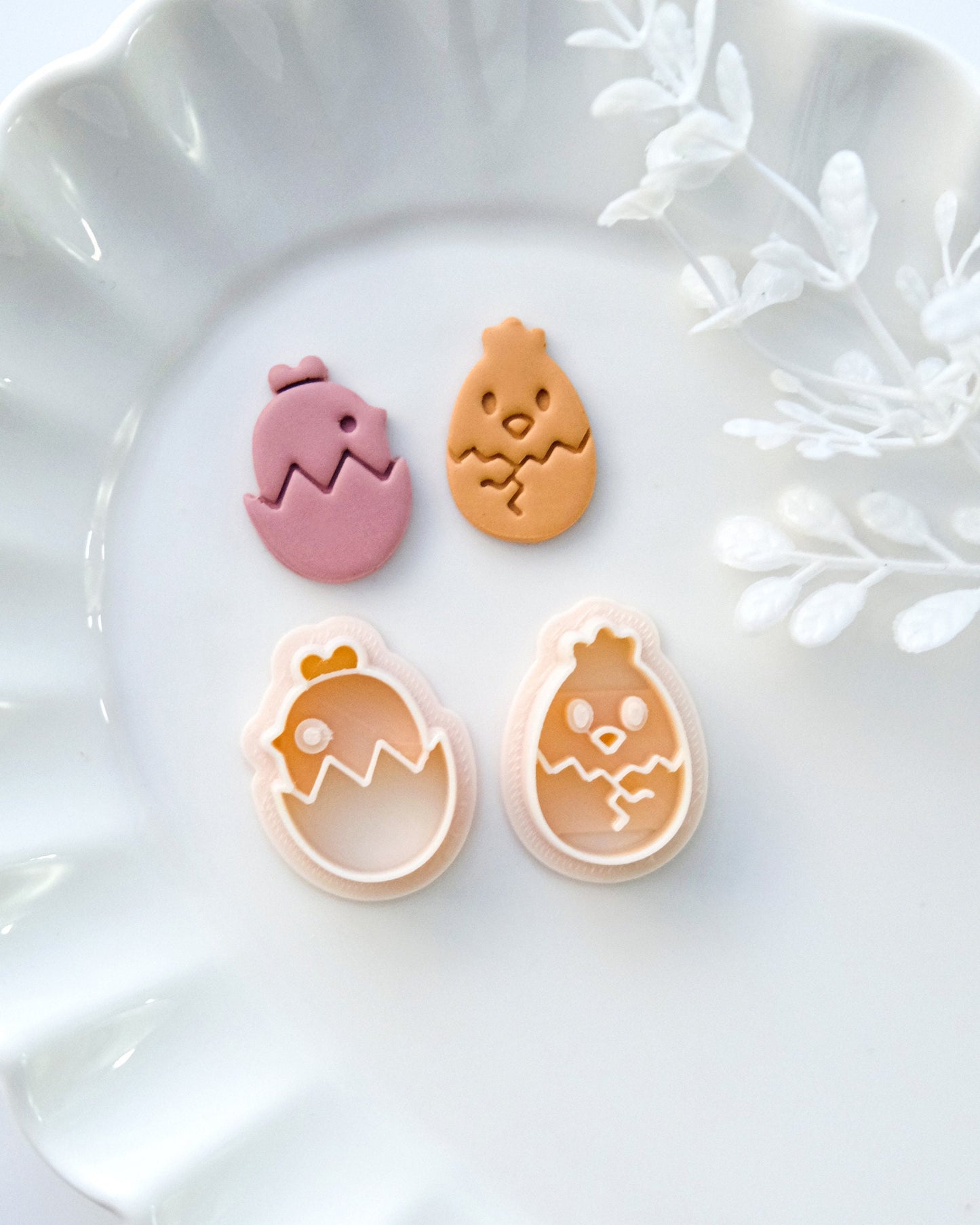 Easter Eggs and Chicken Clay Earring Cutters