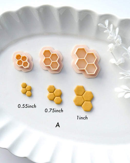 Honeycomb Polymer Clay Earring Cutters