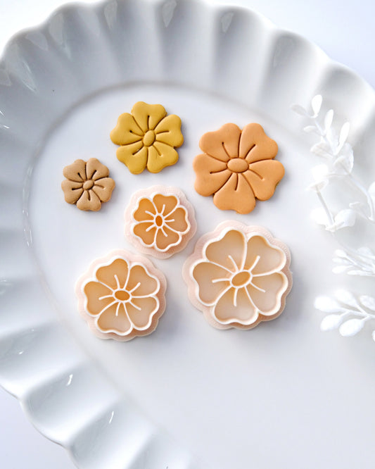 Spring Flower Clay Earring Cutters