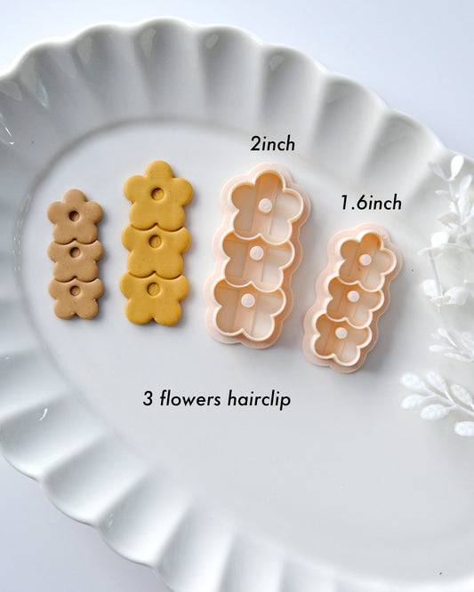 Flower Hair clip Clay Earring Cutters