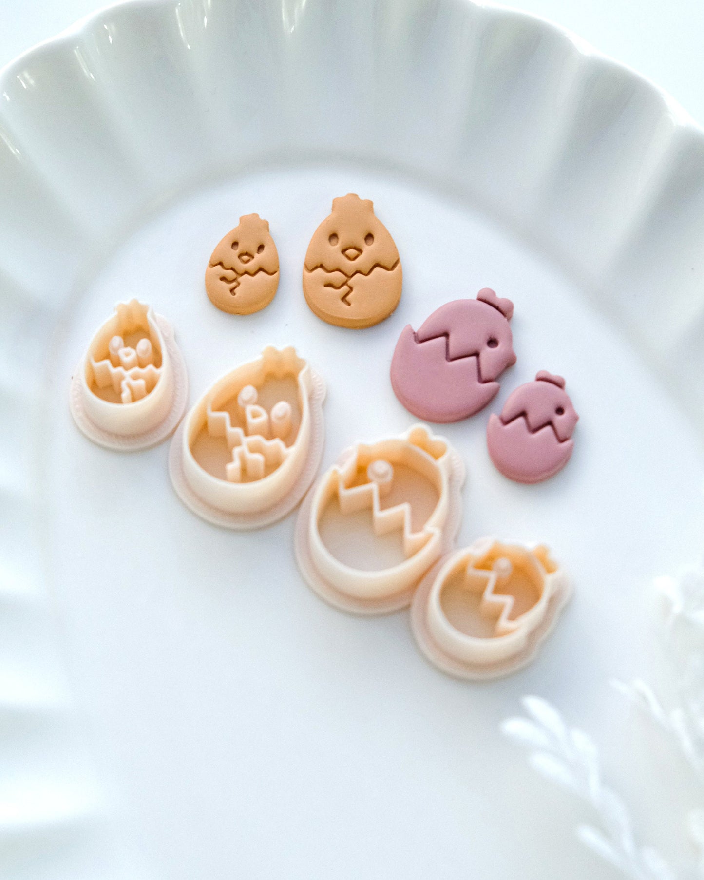 Easter Eggs and Chicken Clay Earring Cutters