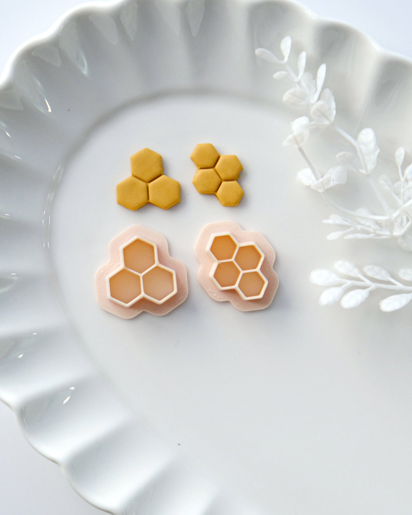Honeycomb Polymer Clay Earring Cutters