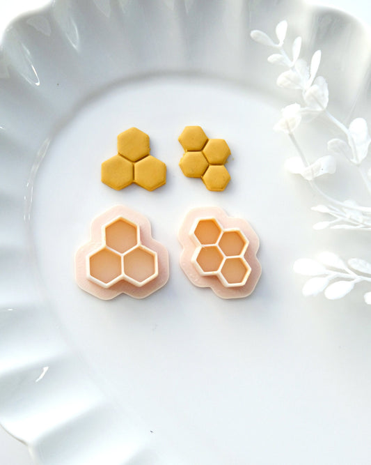 Honeycomb Polymer Clay Earring Cutters