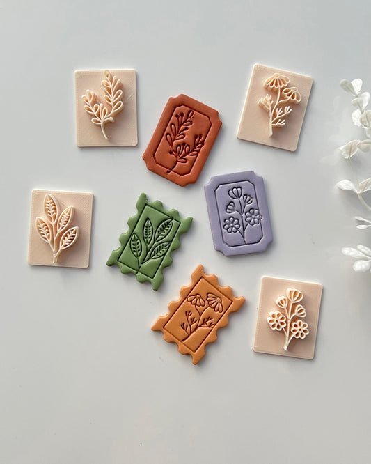 Spring Flower Polymer Clay Stamps