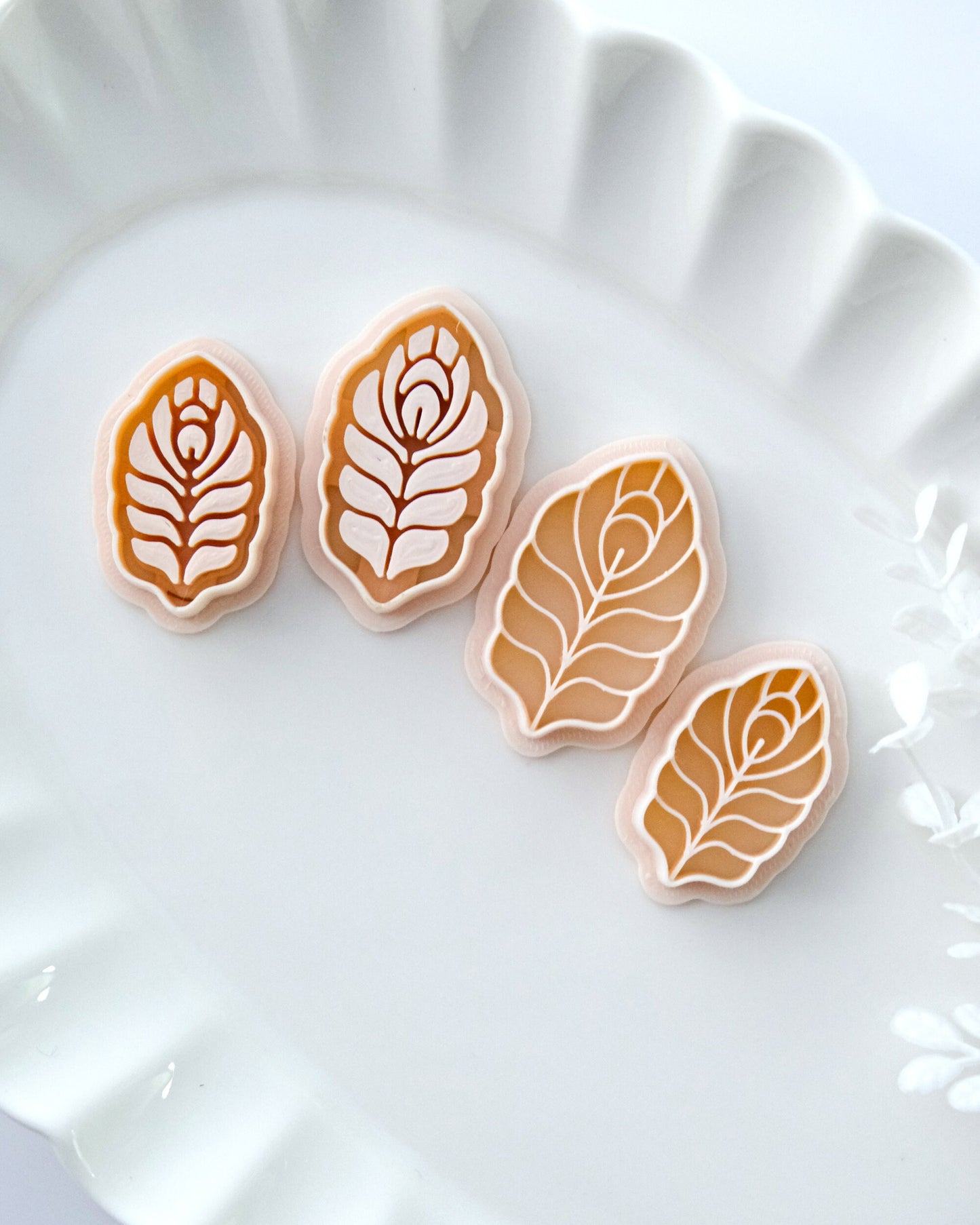 Boho Peacock Feather Polymer Clay Cutters