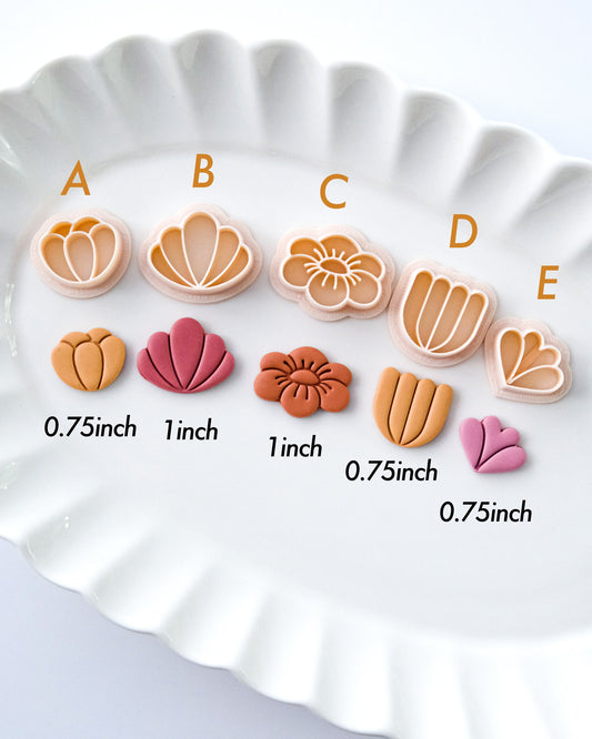 Flower Leaf Clay Cutters Set