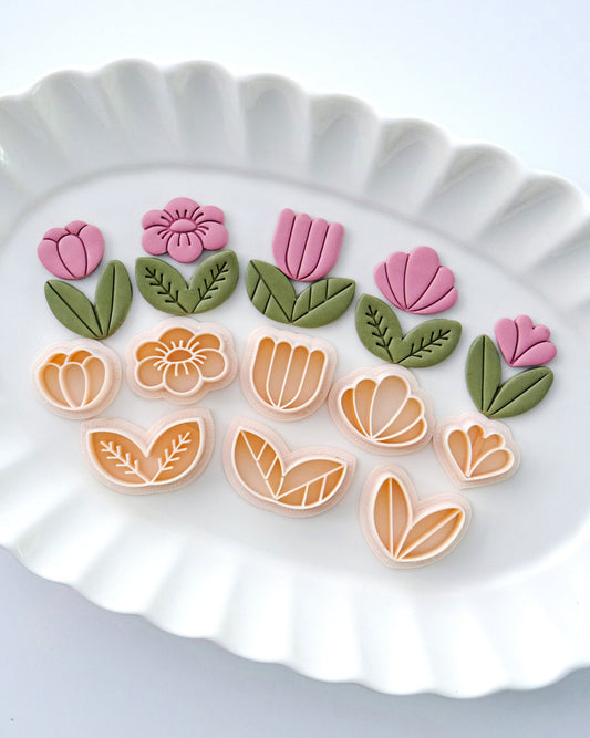 Flower Leaf Clay Cutters Set