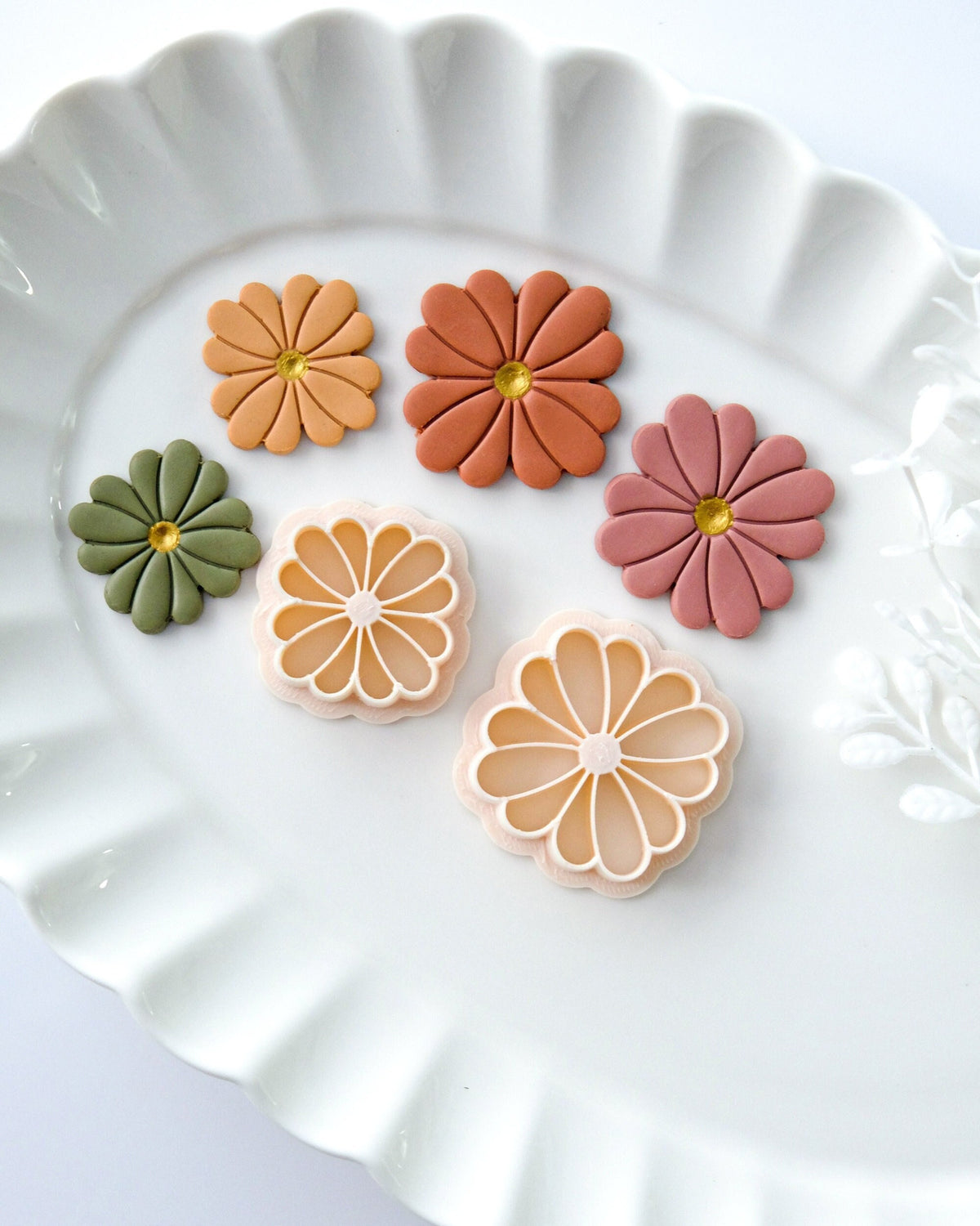 Embossing Square Flower Clay Cutters