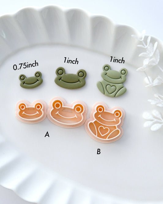 Cute Summer Frog Polymer Clay Cutters