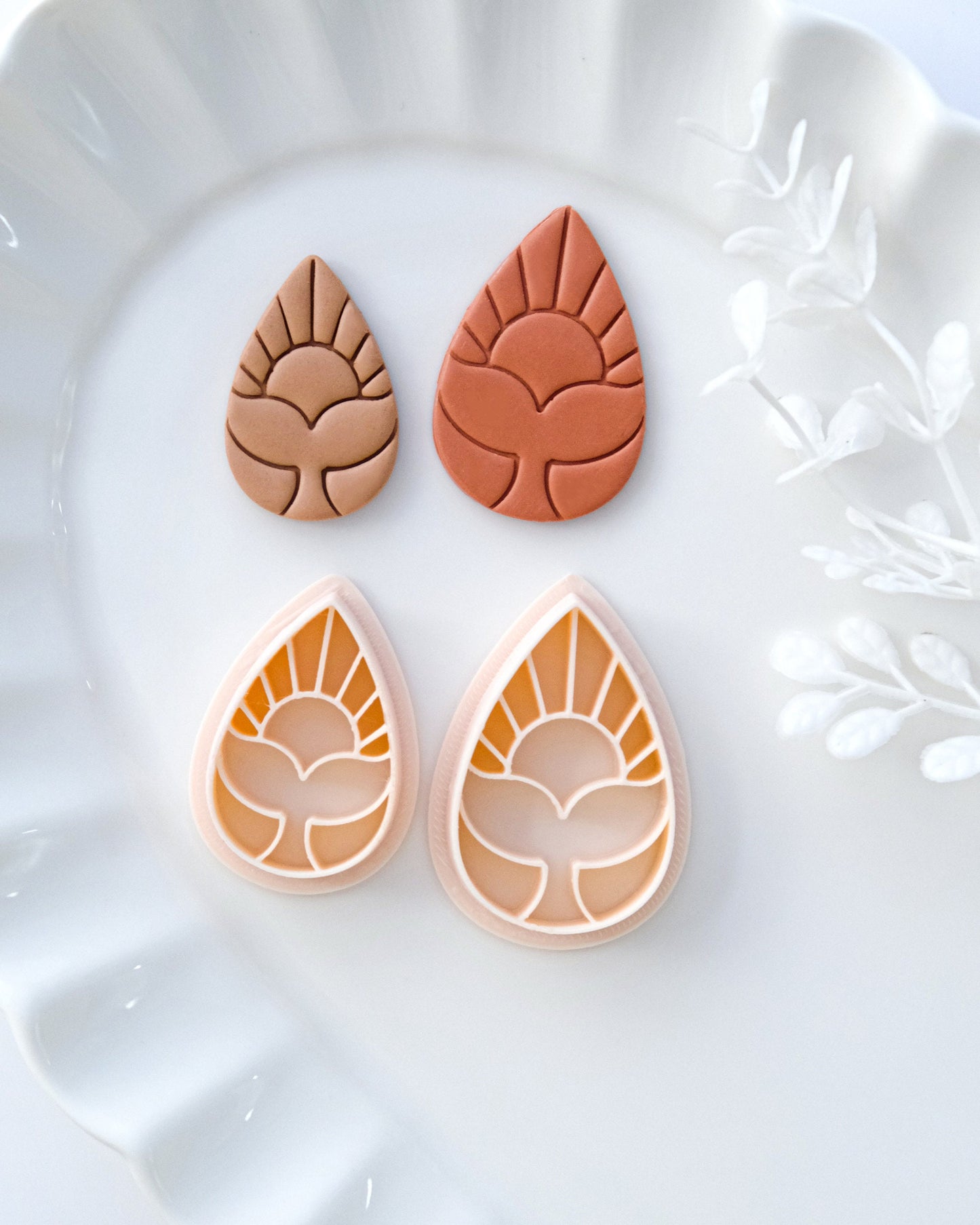 Sun and Fish Tail Polymer Clay Cutters