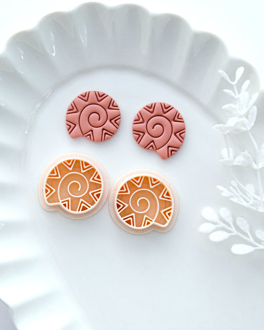 Mandala Sea Shell Polymer Clay Cutter Set