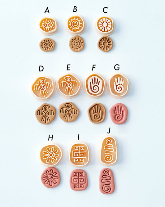Tribal Symbols Stone Polymer Clay Cutters