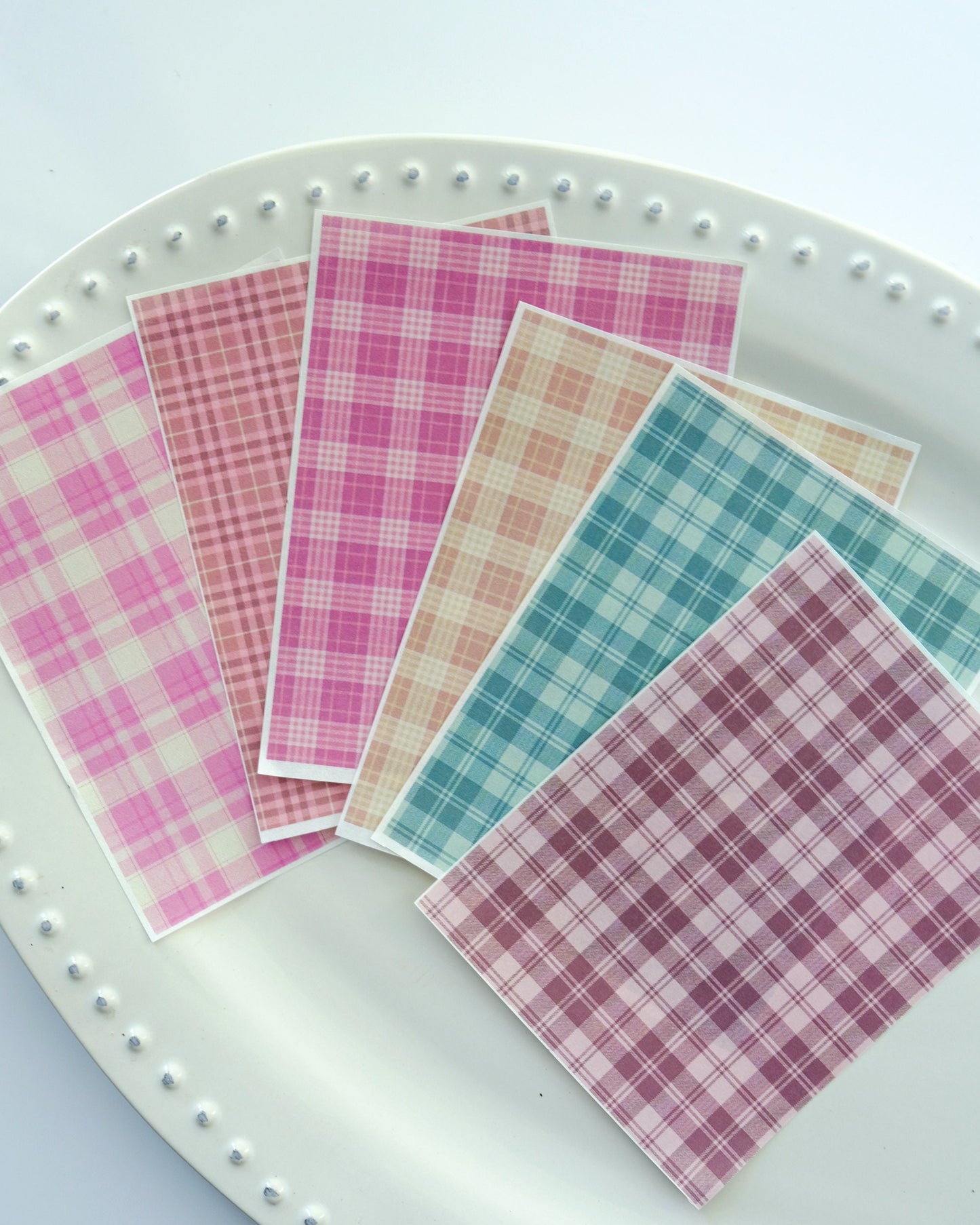 Plaid Image Transfer Paper for Polymer Clay