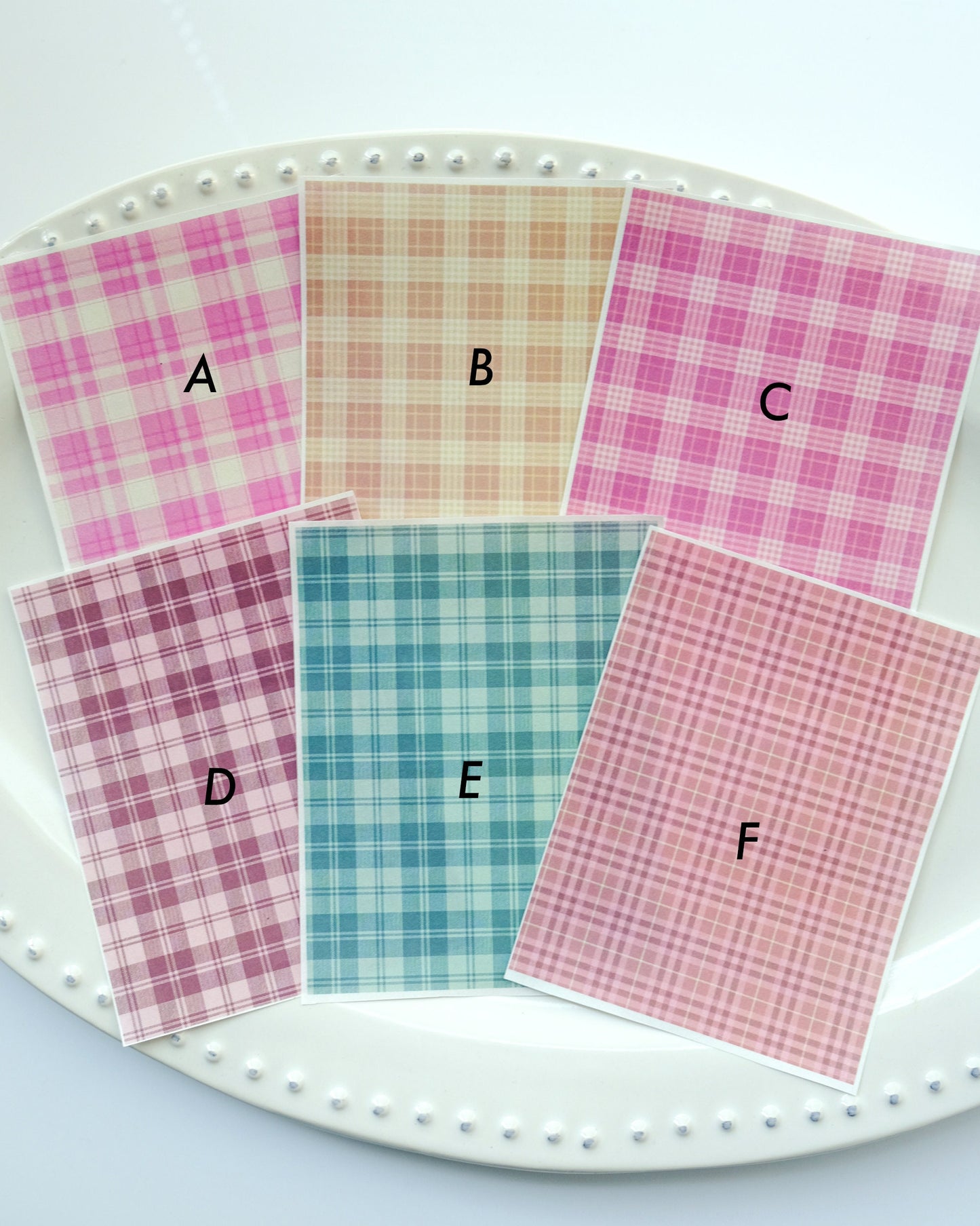 Plaid Image Transfer Paper for Polymer Clay