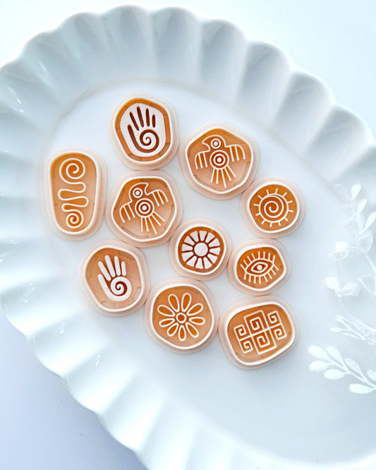 Tribal Symbols Stone Polymer Clay Cutters