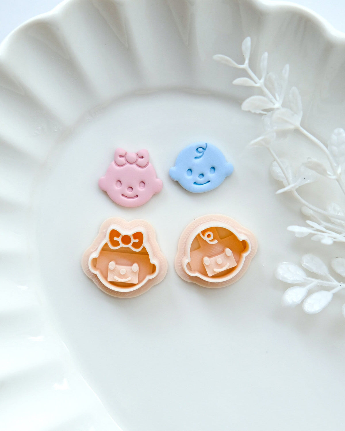 Baby Boy and Girl Polymer Clay Cutters