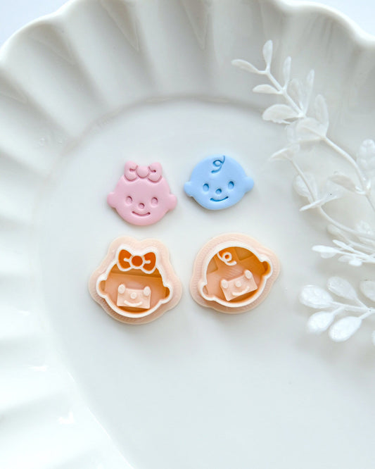 Baby Face Polymer Clay Cutters