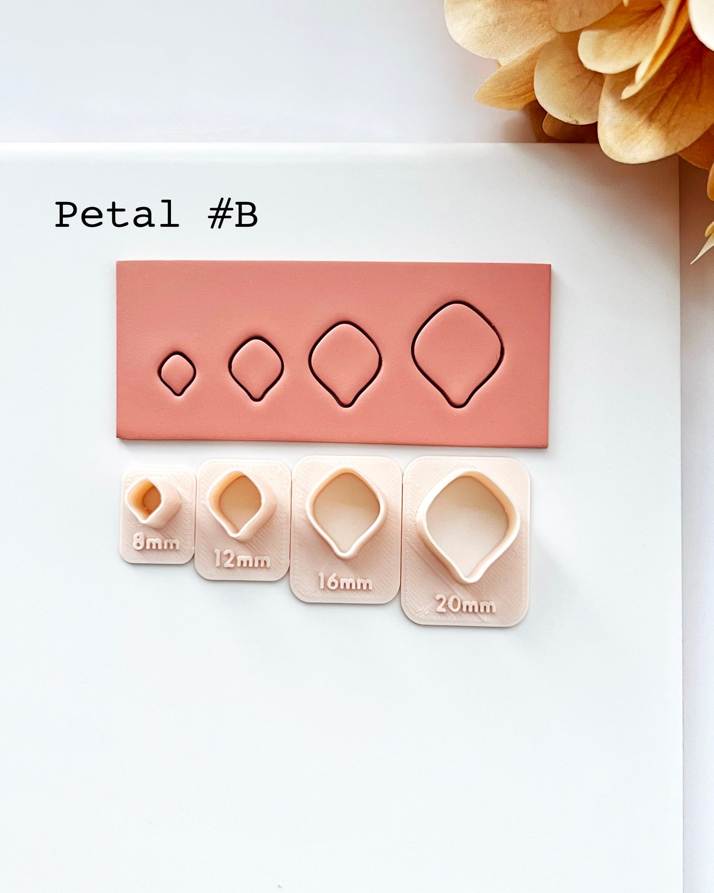 Flower Petal Clay Cutters Set of 4