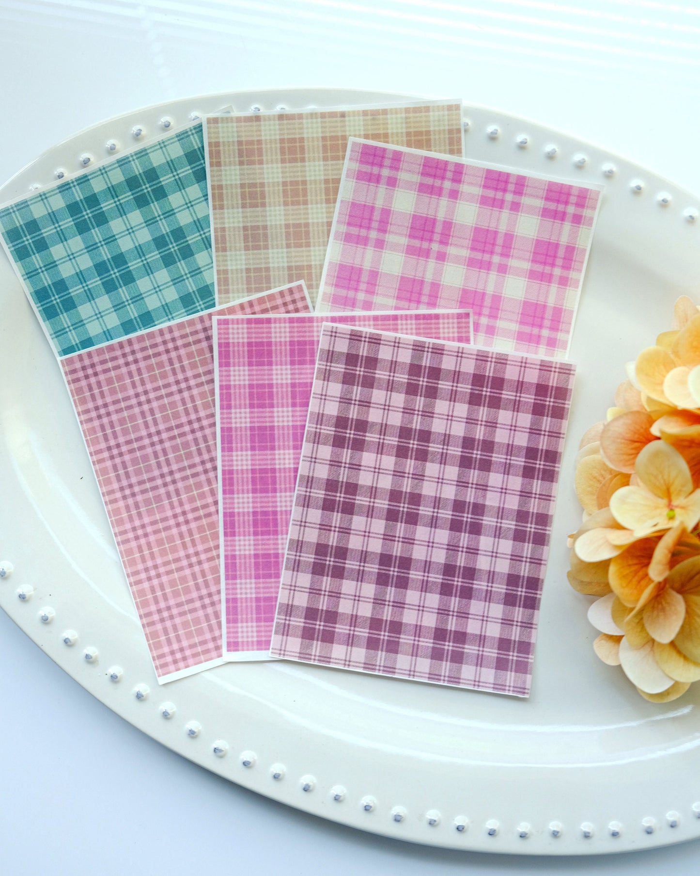 Plaid Image Transfer Paper for Polymer Clay