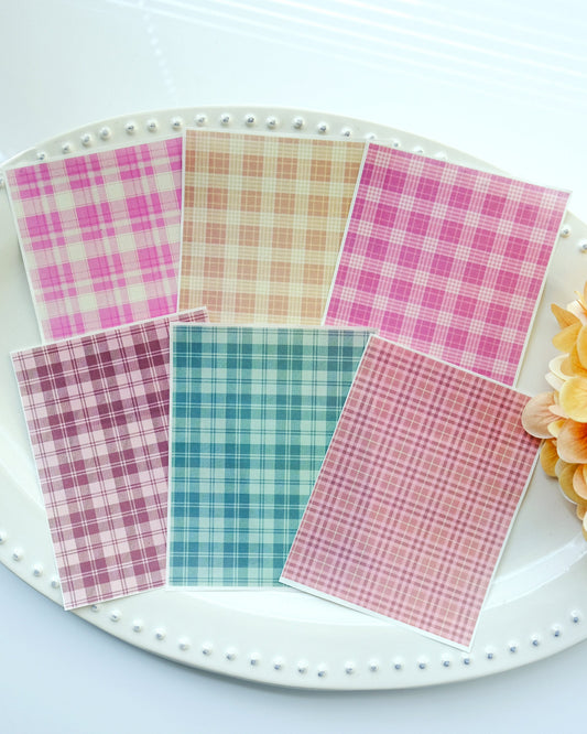 Plaid Image Transfer Paper for Polymer Clay