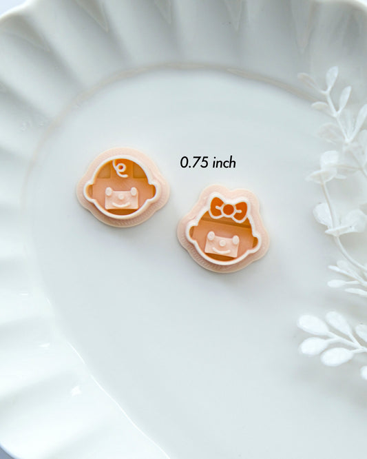 Baby Face Polymer Clay Cutters