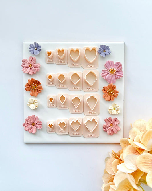 Flower Petal Clay Cutters Set of 4