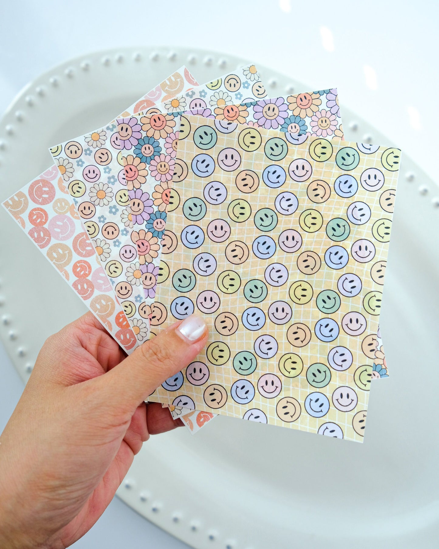 Groovy Retro Pattern Clay Transfer Paper