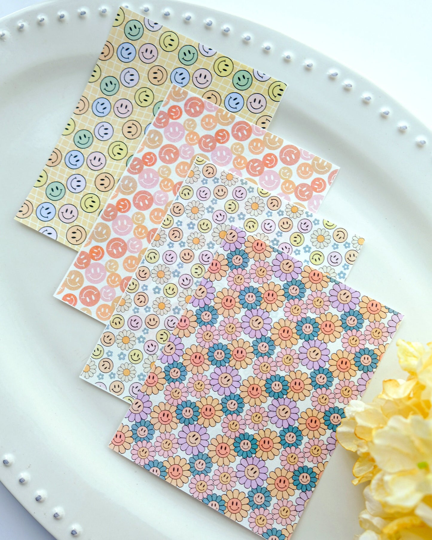 Groovy Retro Pattern Clay Transfer Paper