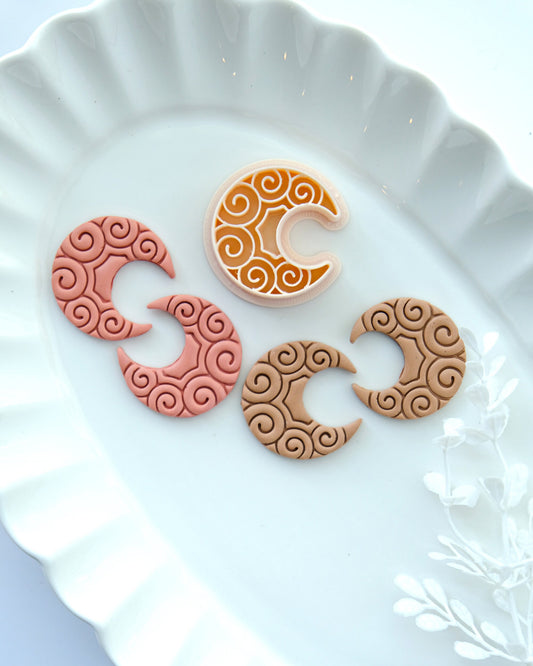 Art Deco Moon Clay Cutters