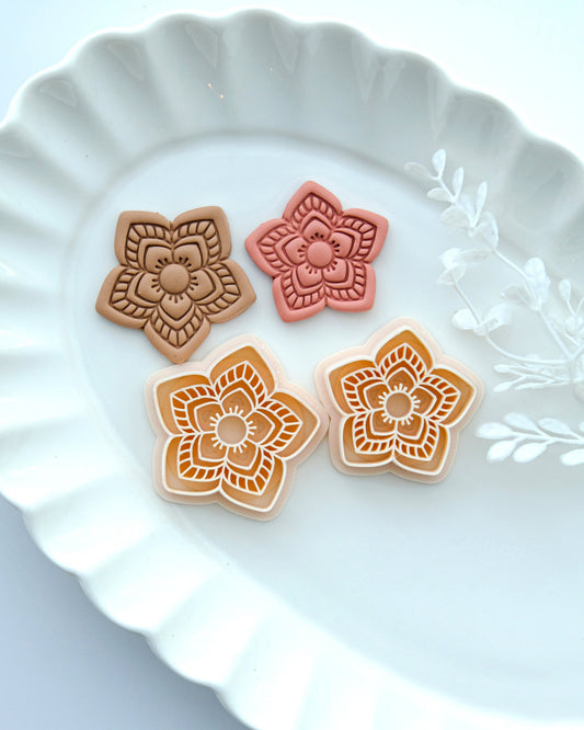 Boho Flower Polymer Clay Cutters
