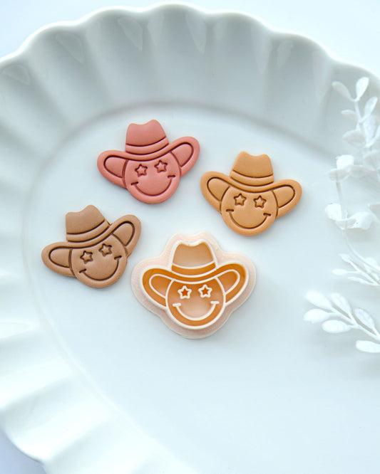 Cowboy Smiley Face Clay Cutters