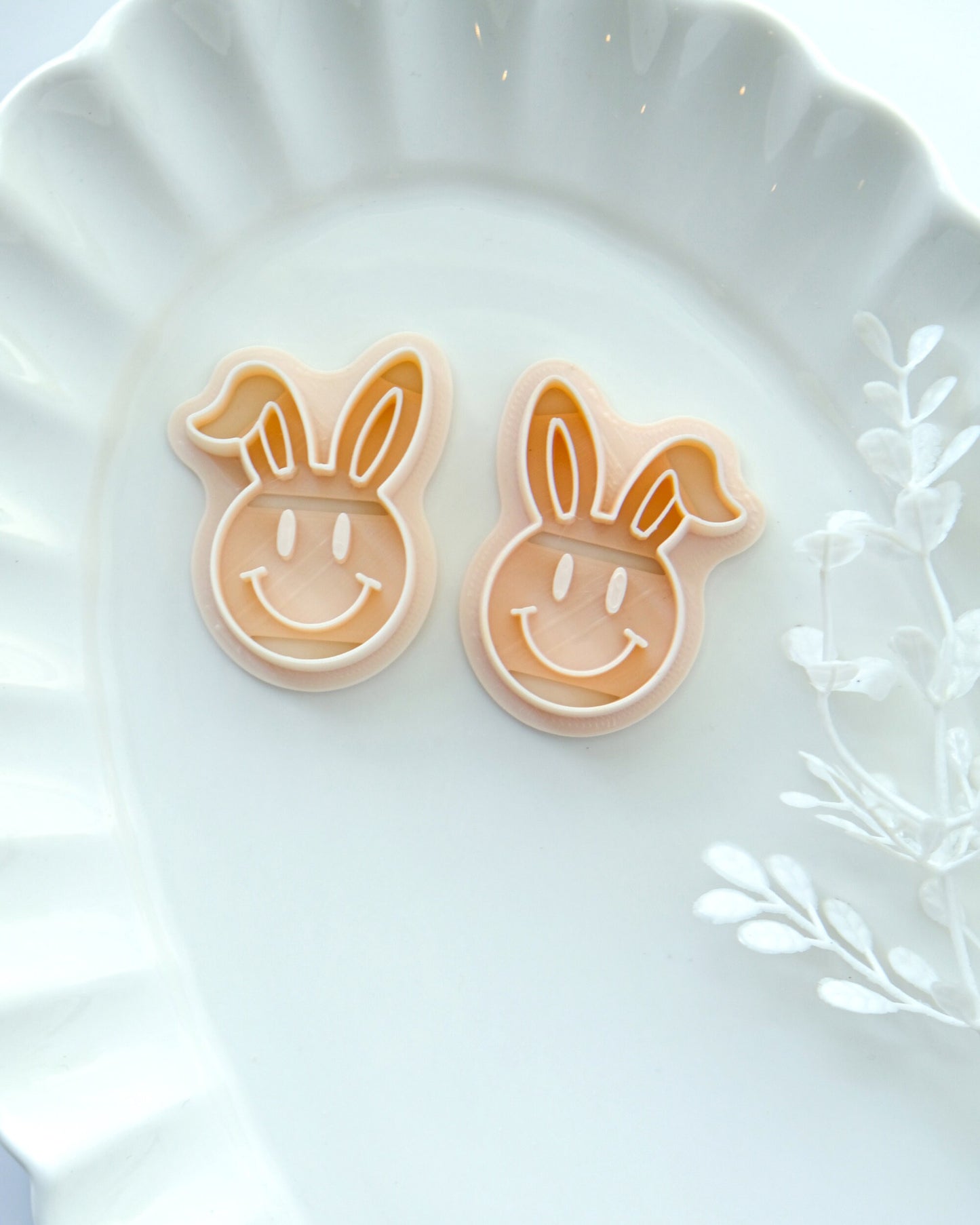 Bunny Smiley Face Polymer Clay Cutters