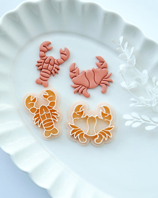 Summer Lobster Crab Clay Cutters