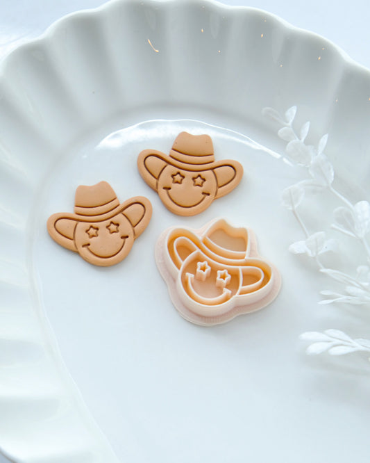 Smiley Cowboy Clay Cutters