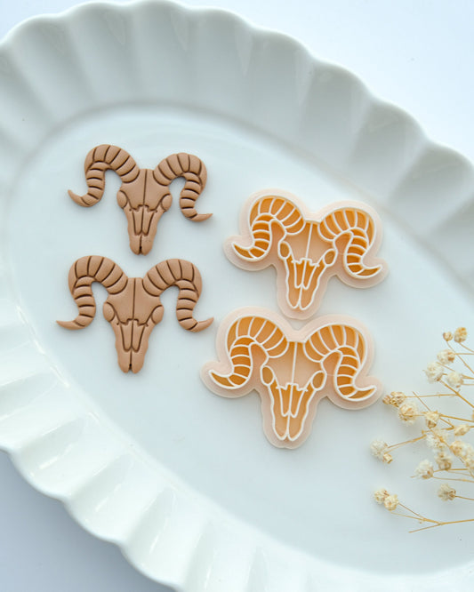 Ram Skull Halloween Clay Cutters
