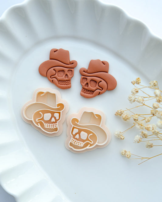 Western Cowboy Skull Clay Cutters