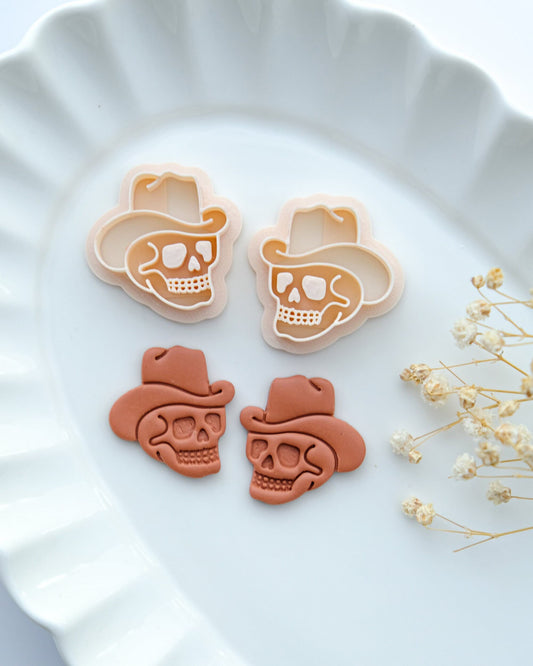 Western Cowboy Skull Clay Cutters