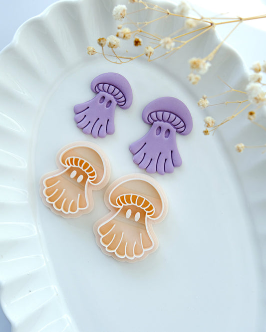 Mushroom Ghost Halloween Clay Cutters