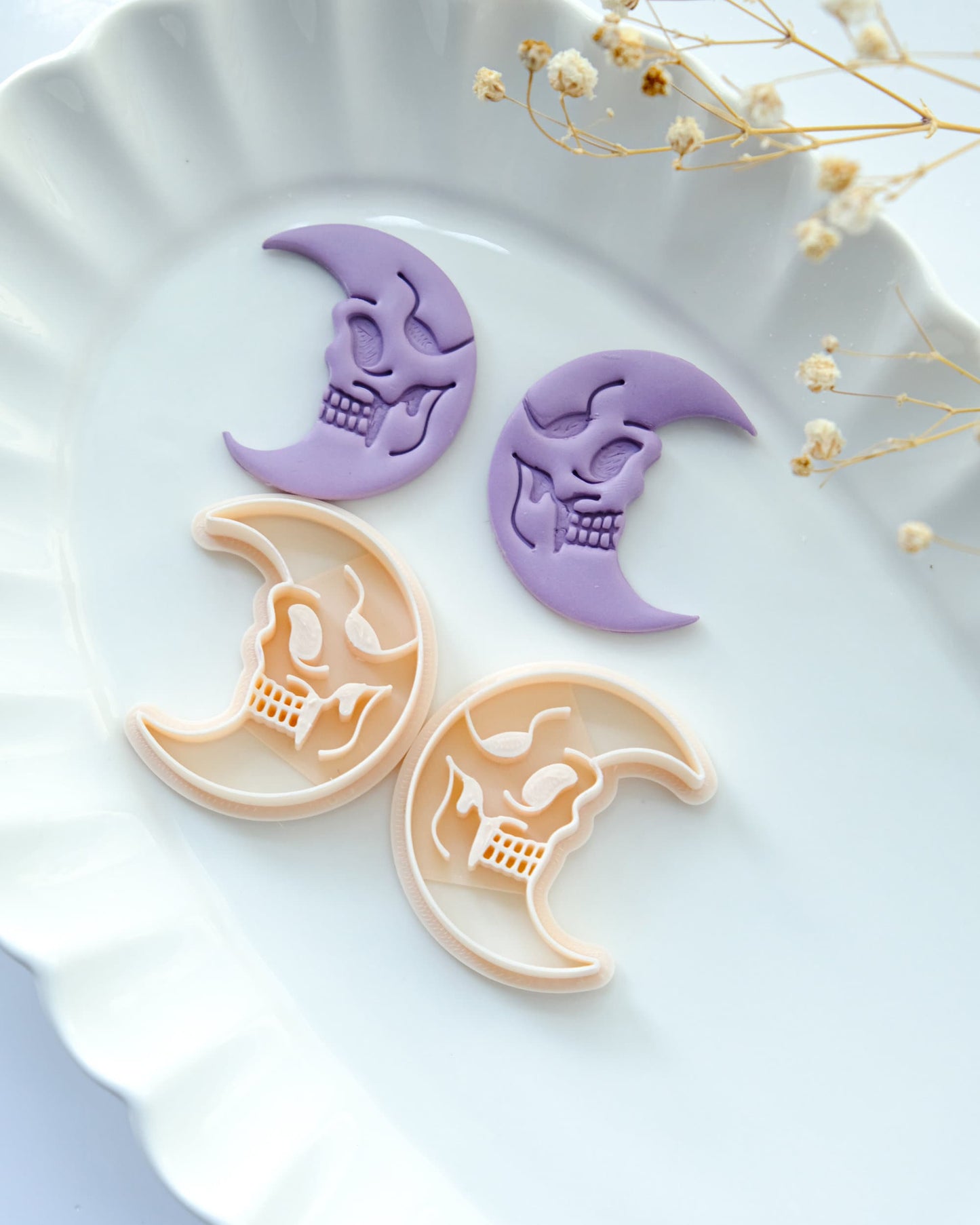 Halloween Moon Skull Clay Cutters