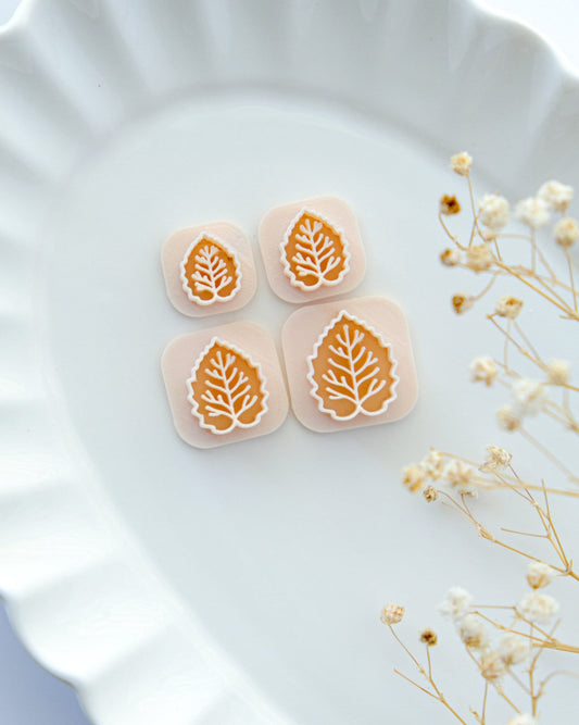 Mini Embossing Leaf Clay Cutters