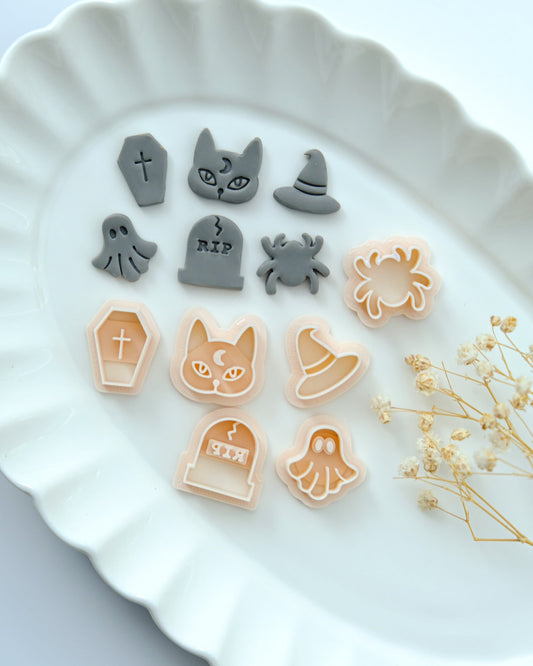 Halloween Spooky Clay Stud Cutters Pack
